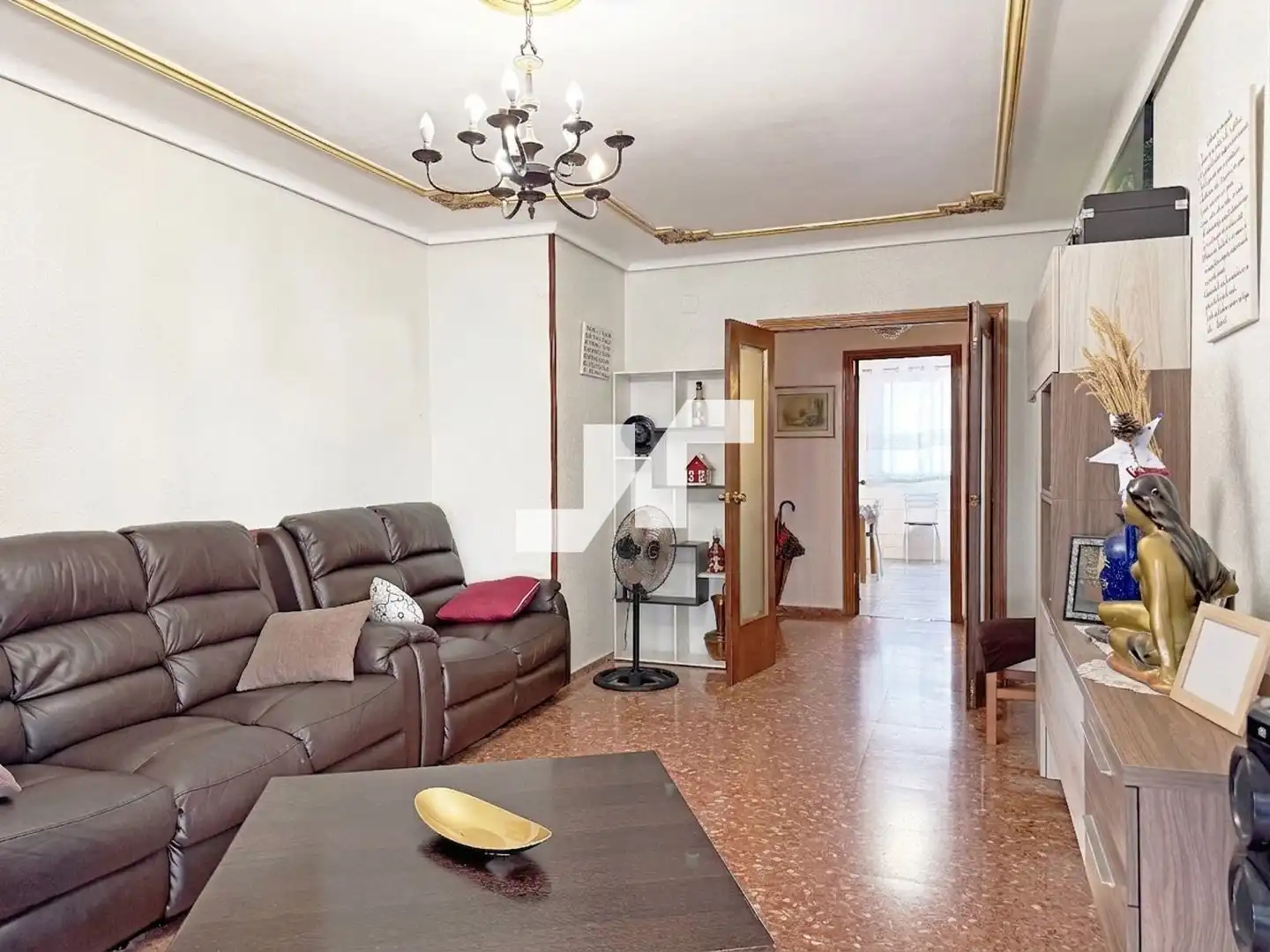 Living room of Flat for sale in Burriana / Borriana  with Air Conditioner, Terrace and Storage room