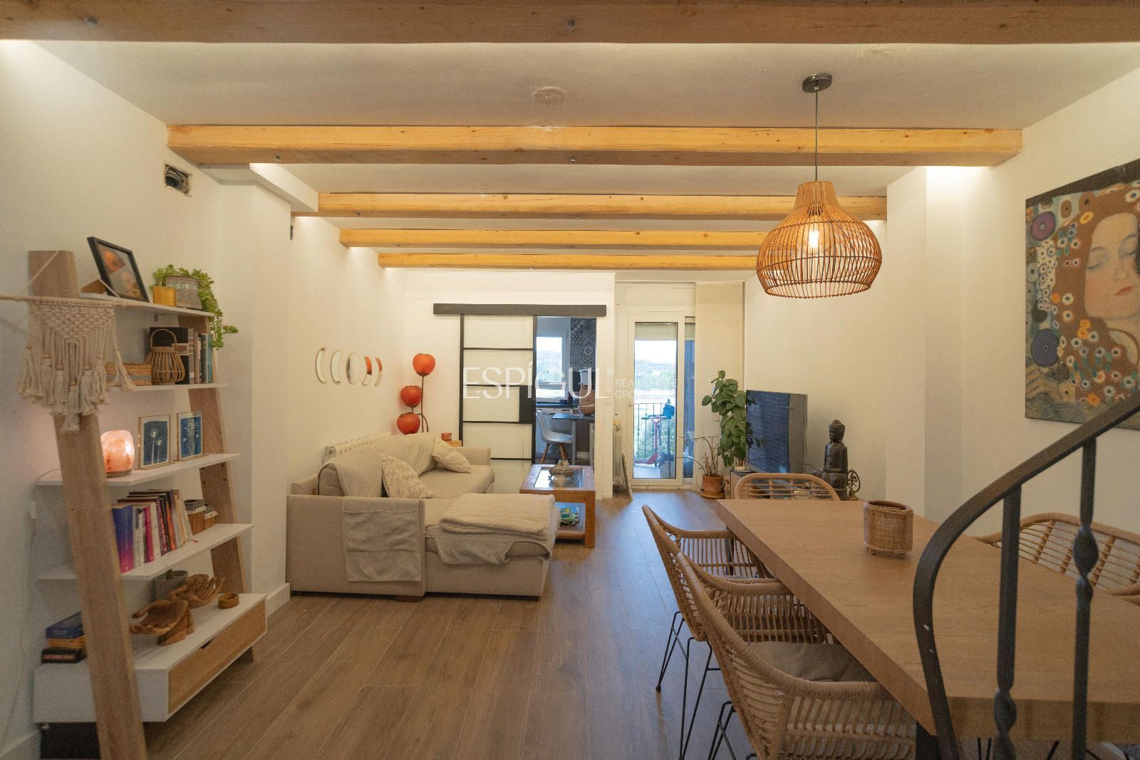 Living room of Attic for sale in Salt  with Air Conditioner, Heating and Parquet flooring