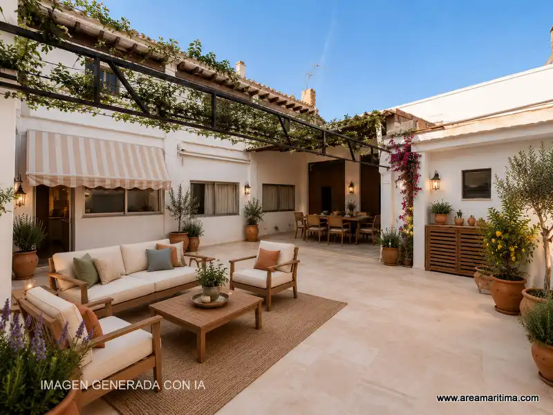 Terraza de Casa adosada en venta en Valencia con Trastero y Alarma