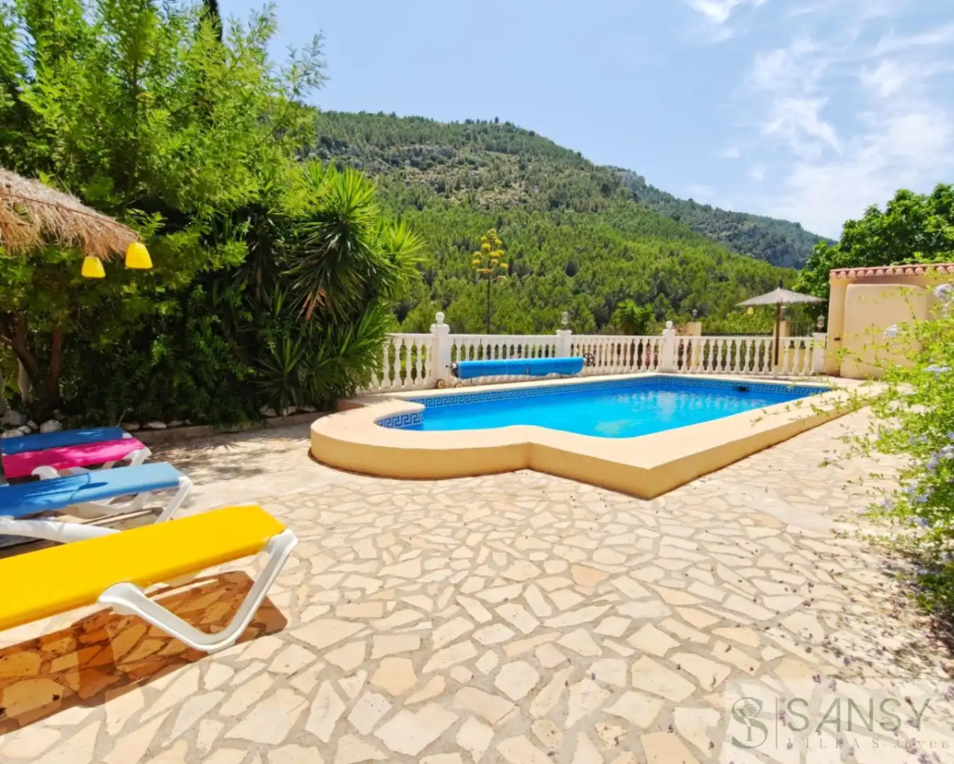Schwimmbecken von Haus oder Chalet zum Verkauf in Castell de Castells mit Klimaanlage, Terrasse und Abstellraum