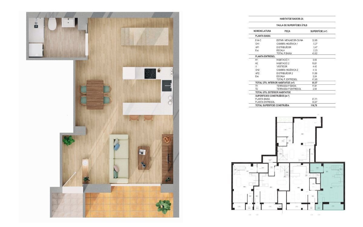 Duplex for sale in Girona Capital  with Air Conditioner and Terrace