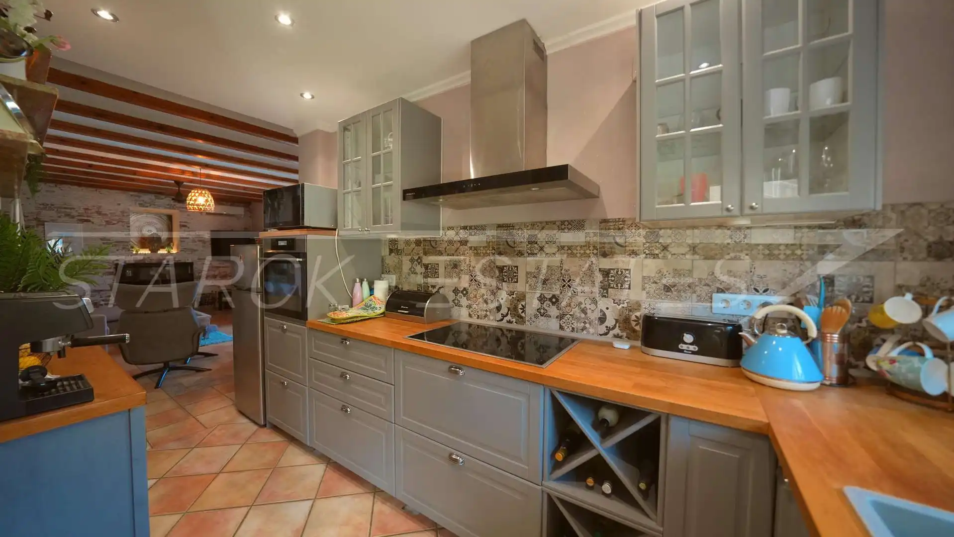 Kitchen of Houses for sale in El Ràfol d'Almúnia  with Air Conditioner, Private garden and Swimming Pool
