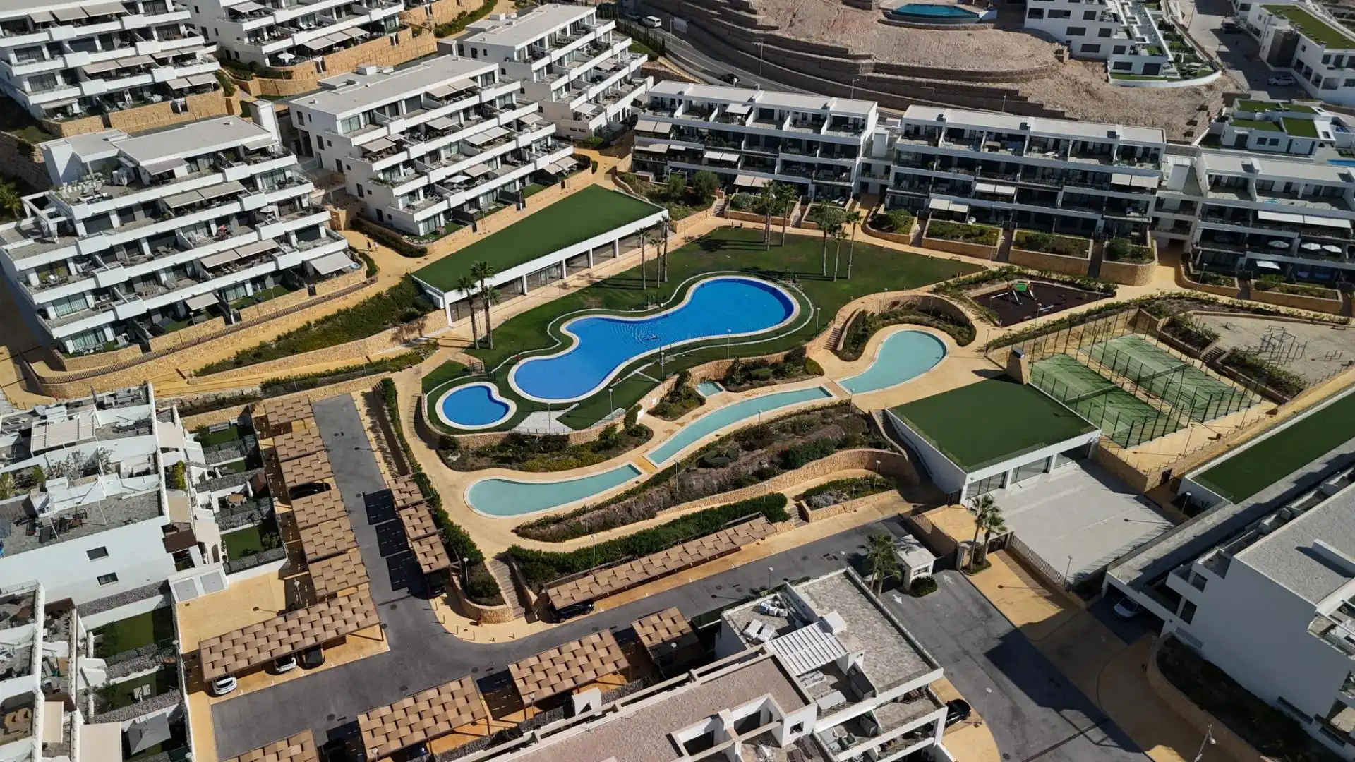 Außenansicht von Maisonette zum Verkauf in Finestrat mit Klimaanlage, Heizung und Privatgarten