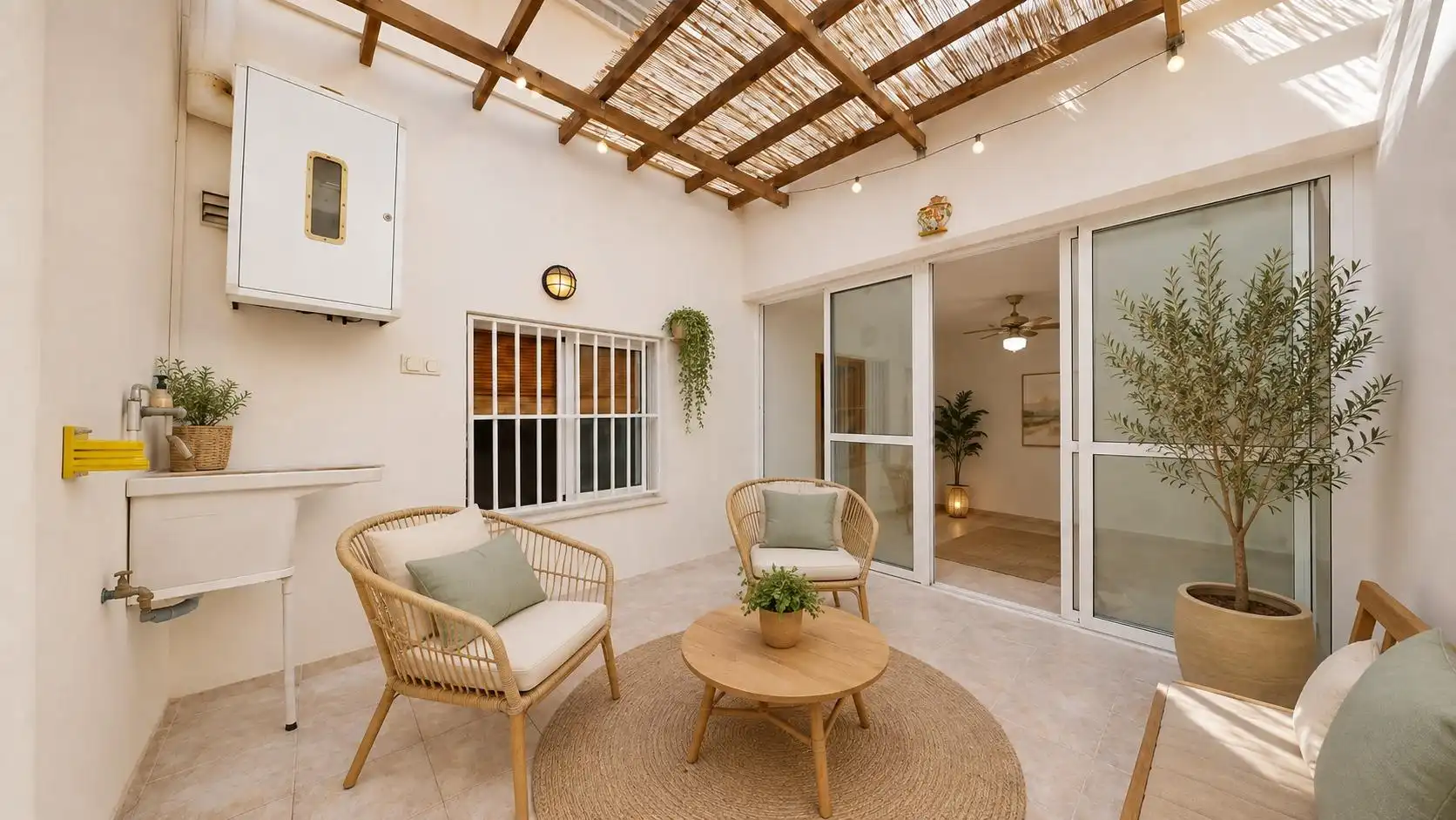 Terrassa de Casa o xalet en venda en Roquetas de Mar amb Aire condicionat, Jardí privat i Terrassa