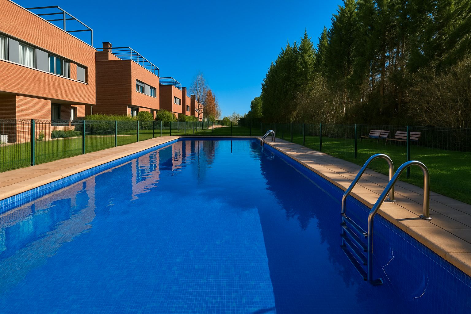 Piscina de Casa adosada en venda en Canovelles amb Aire condicionat, Calefacció i Terrassa