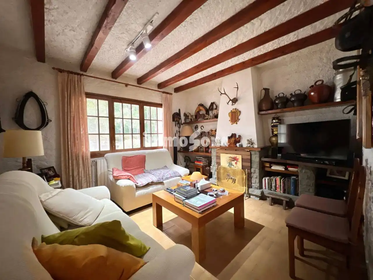 Sala de estar de Casa o chalet en venta en Muntanyola con Aire acondicionado, Calefacción y Jardín privado