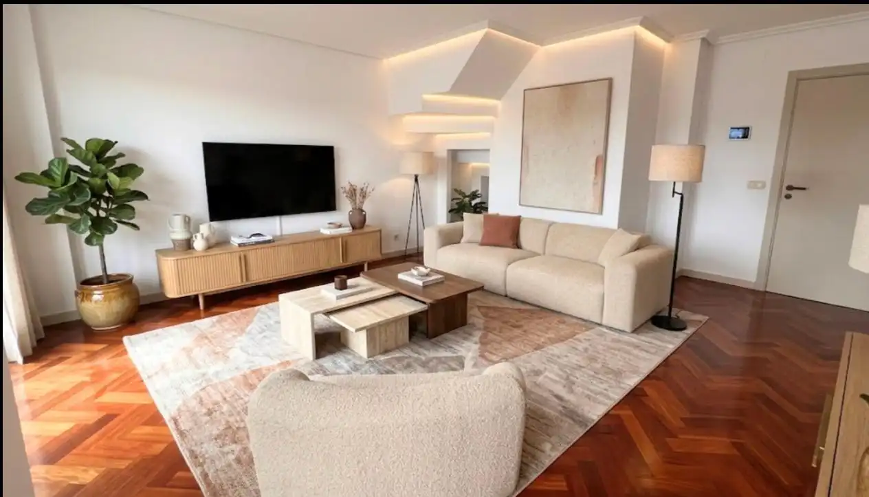 Sala de estar de Piso en venta en A Coruña Capital  con Calefacción, Parquet y Trastero