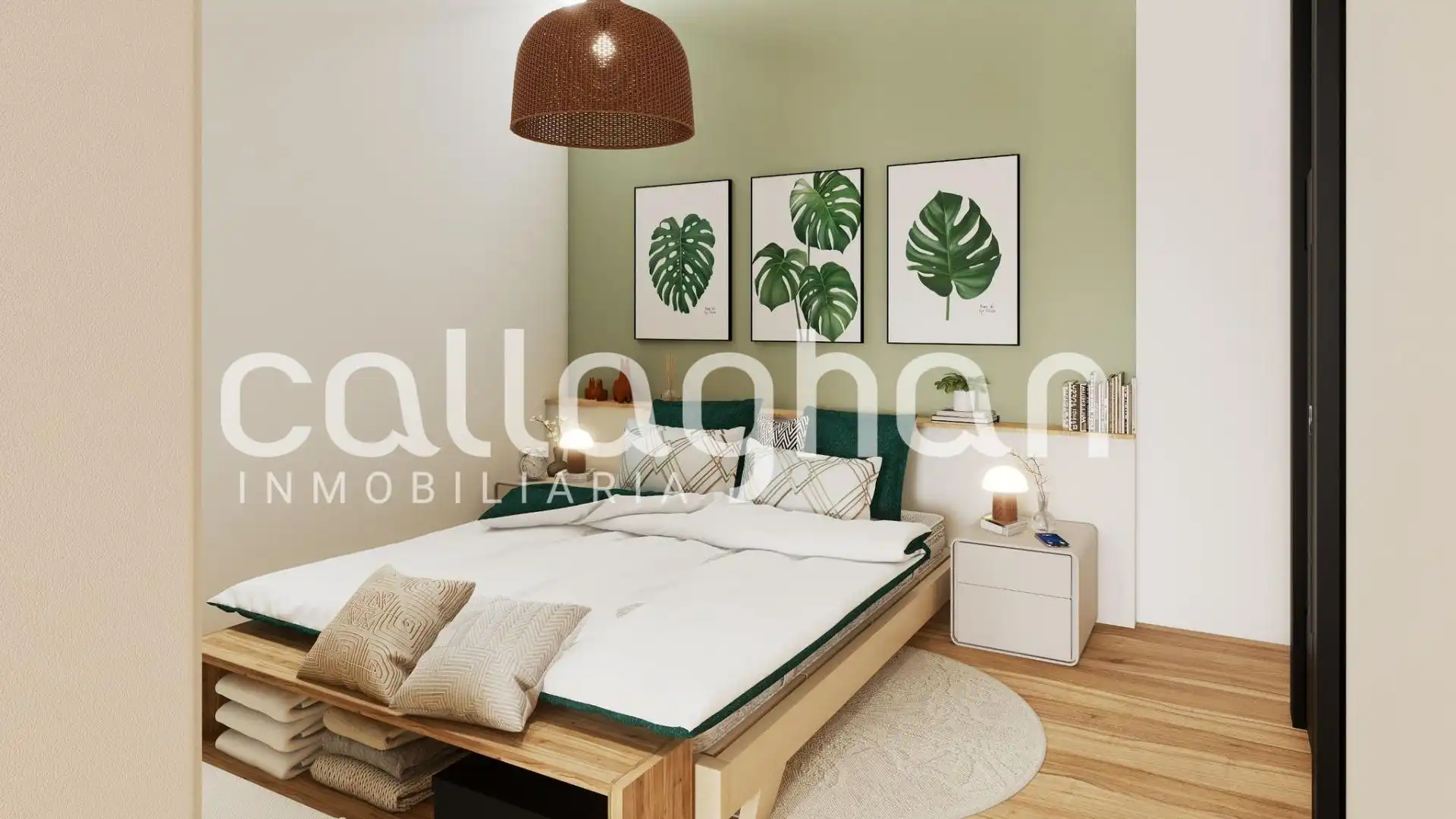 Schlafzimmer von Erdgeschoss zum Verkauf in Valencia mit Klimaanlage, Terrasse und Möbliert