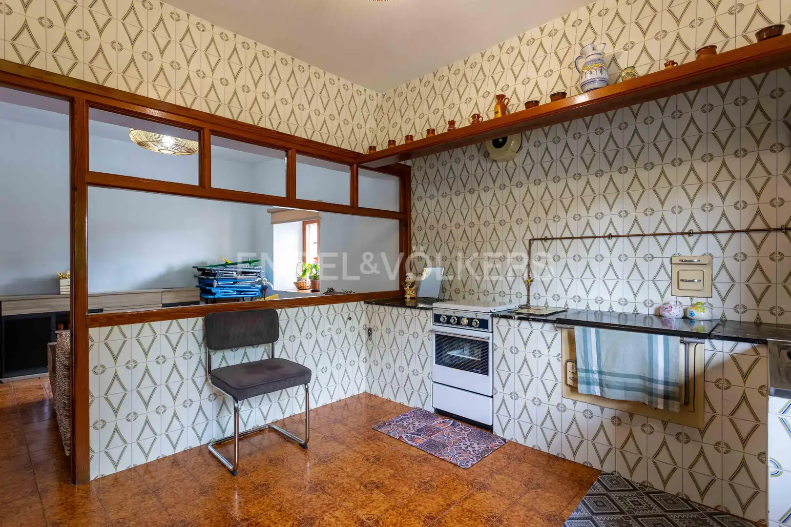 Cocina de Finca rústica en venta en Entrambasaguas con Calefacción, Jardín privado y Balcón
