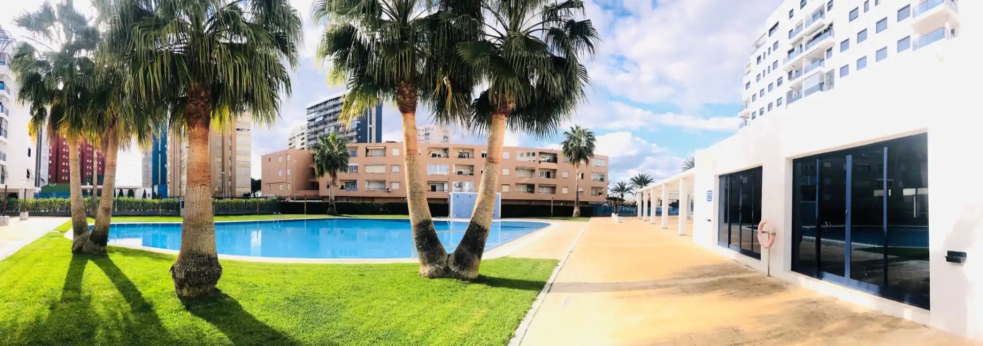 Piscina de Apartamento de alquiler con opción a compra en La Pobla de Farnals con Aire acondicionado, Jardín privado y Trastero