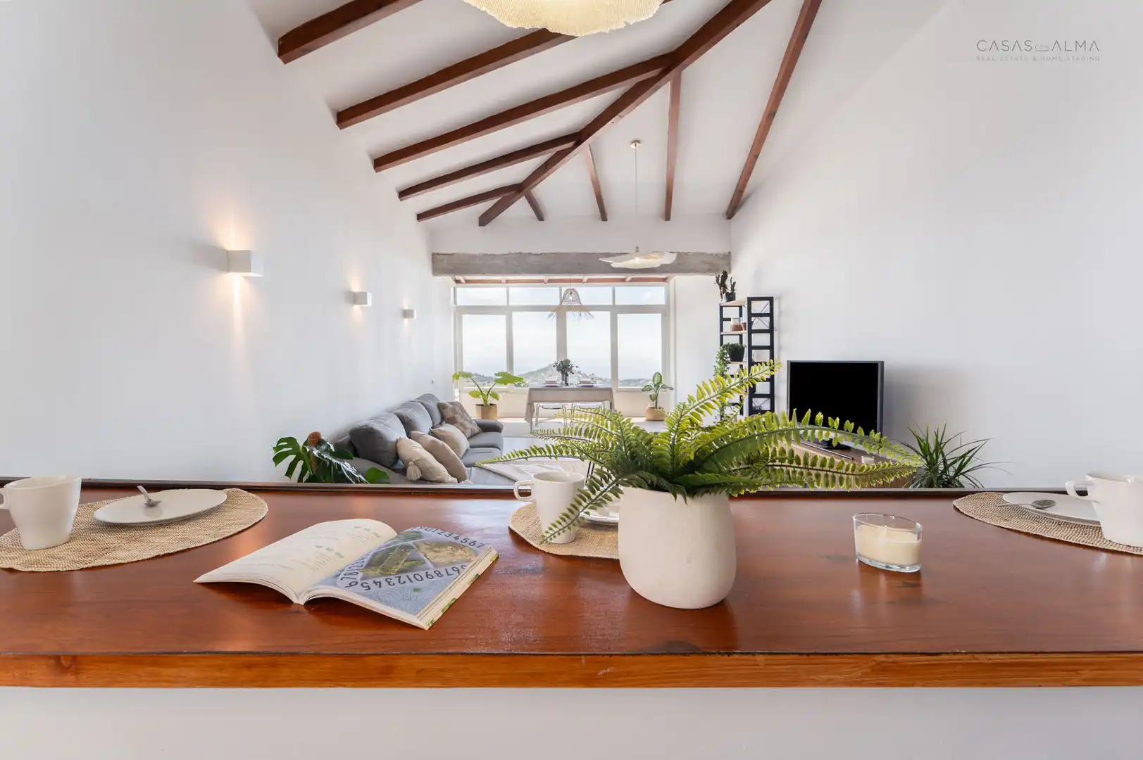 Sala d'estar de Casa adosada en venda en Santa Brígida amb Jardí privat