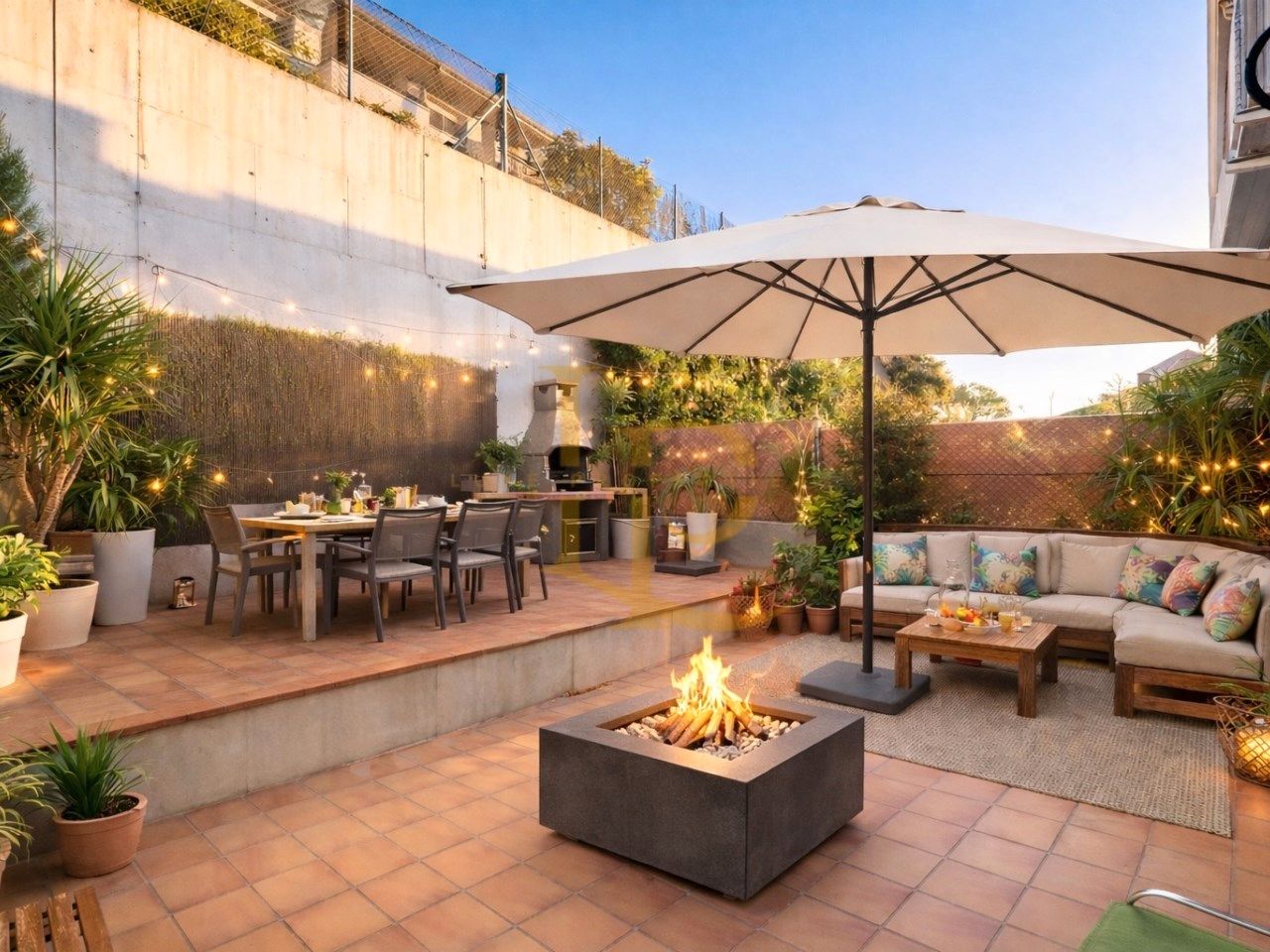 Terrassa de Casa adosada en venda en Olesa de Montserrat amb Aire condicionat, Jardí privat i Terrassa