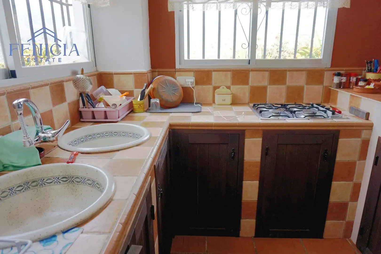 Cocina de Finca rústica en venta en Almuñécar con Aire acondicionado, Jardín privado y Terraza