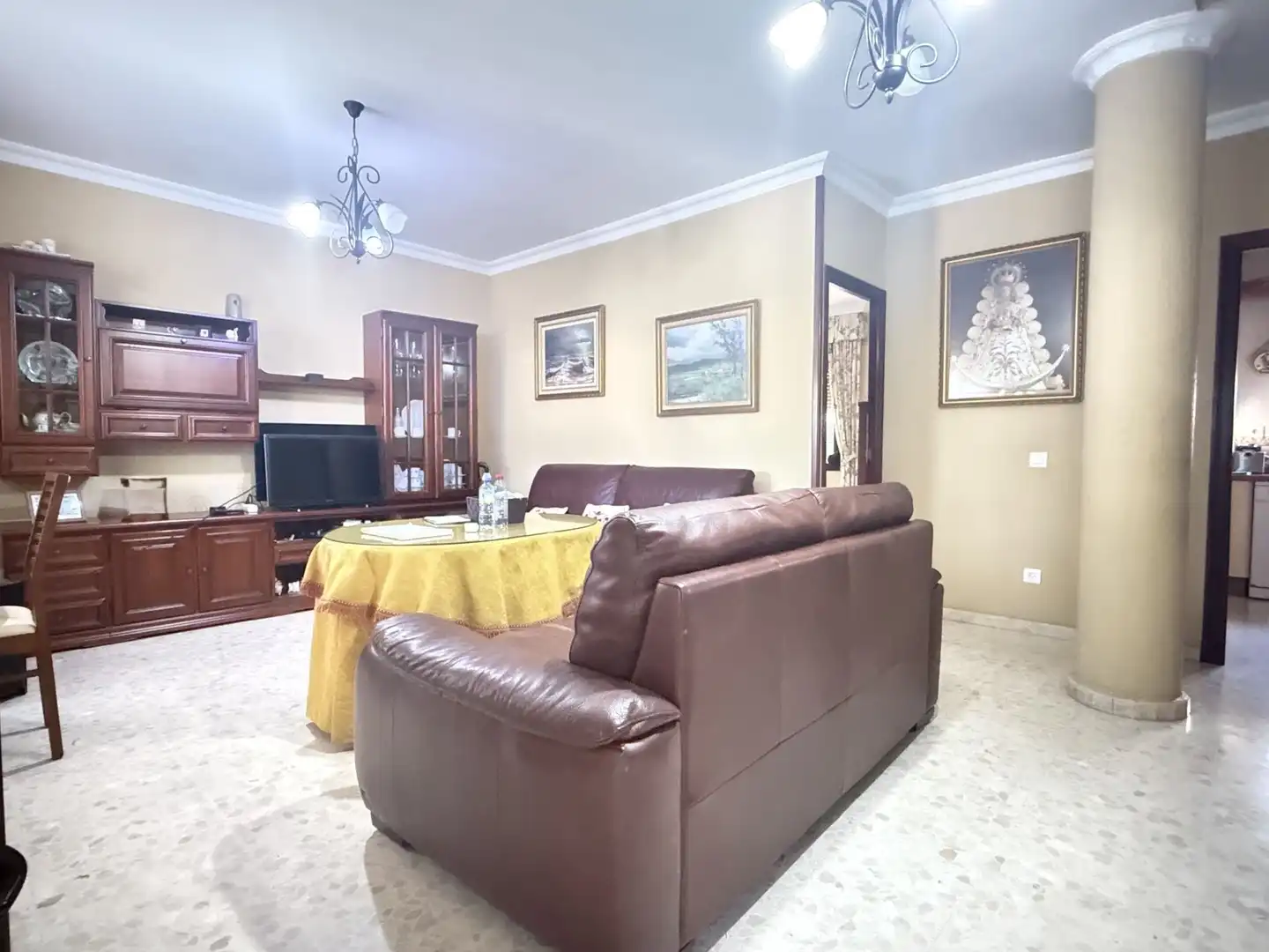 Sala de estar de Casa adosada en venta en Aljaraque con Aire acondicionado y Amueblado