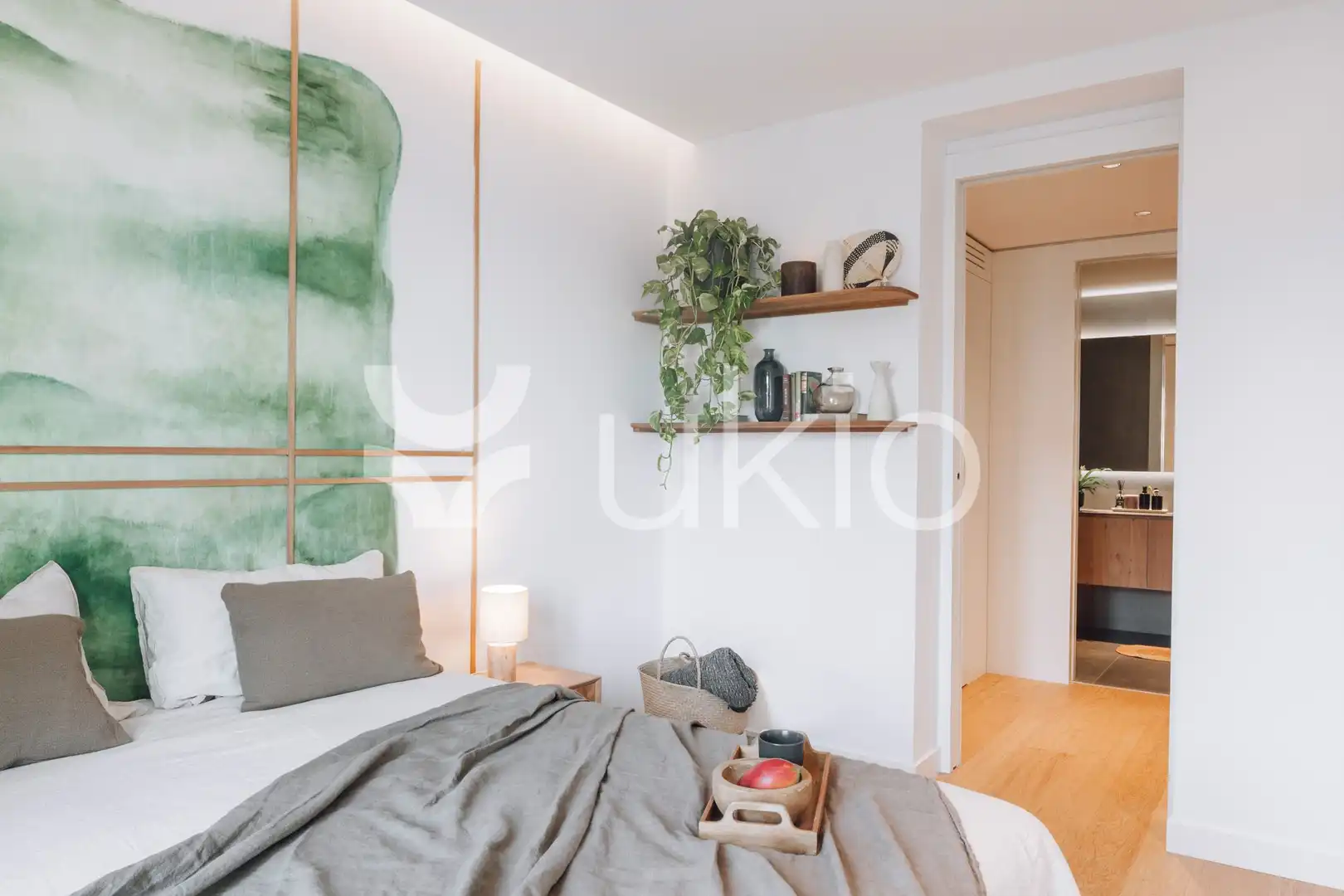 Schlafzimmer von Wohnungen zur Miete in Barcelona mit Klimaanlage, Heizung und Möbliert