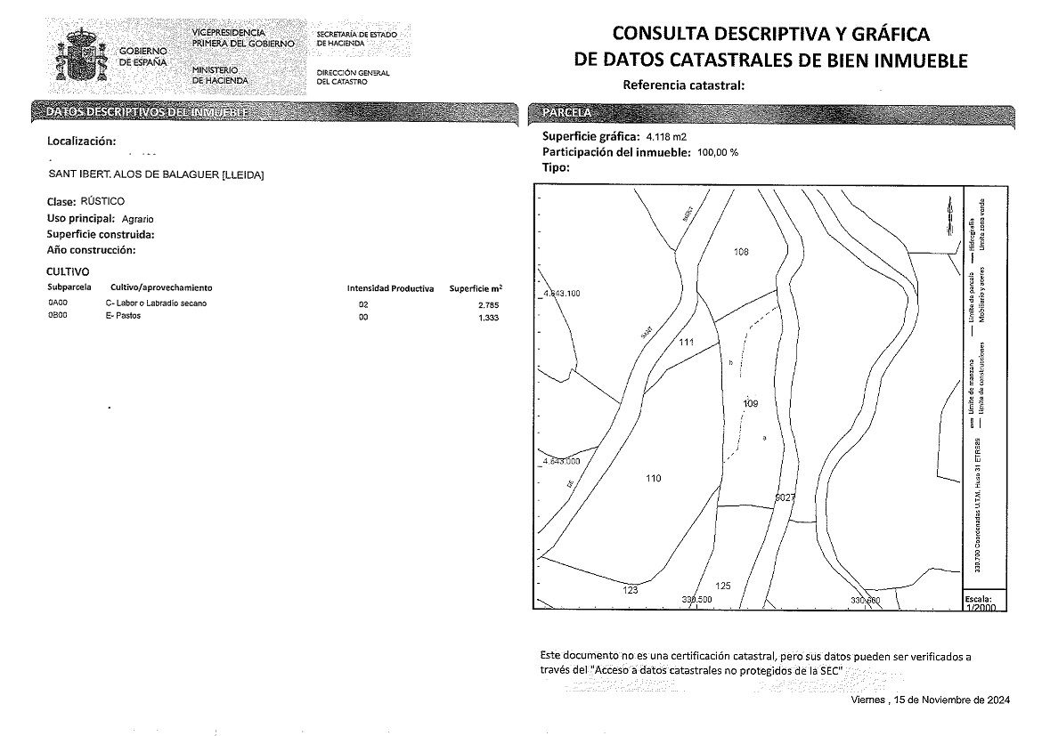 Land for sale in Alòs de Balaguer
