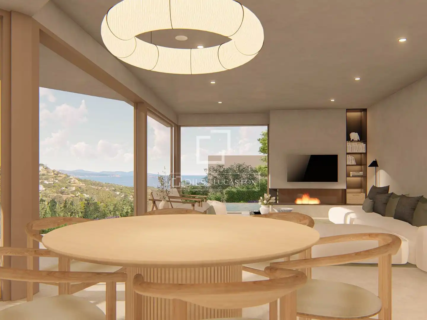 Wohnzimmer von Haus oder Chalet zum Verkauf in Begur mit Klimaanlage, Heizung und Privatgarten