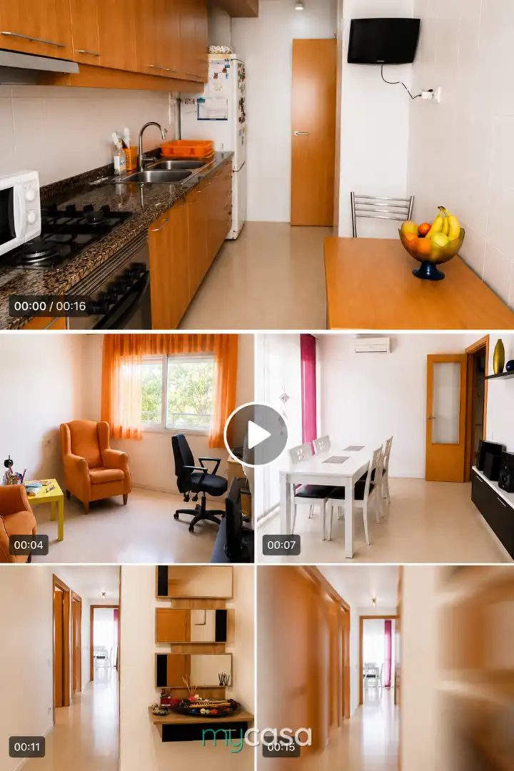 Sala de estar de Piso en venta en Badalona con Aire acondicionado, Trastero y Amueblado