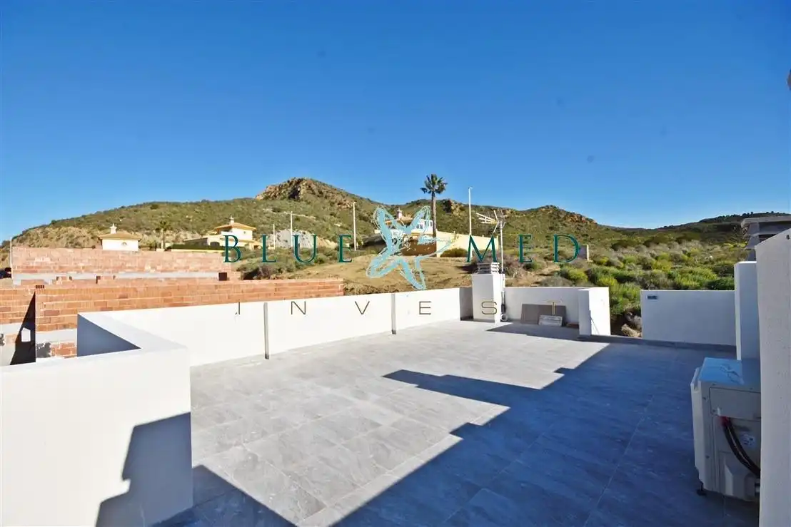 Terrassa de Casa o xalet en venda en Mazarrón amb Jardí privat, Terrassa i Piscina