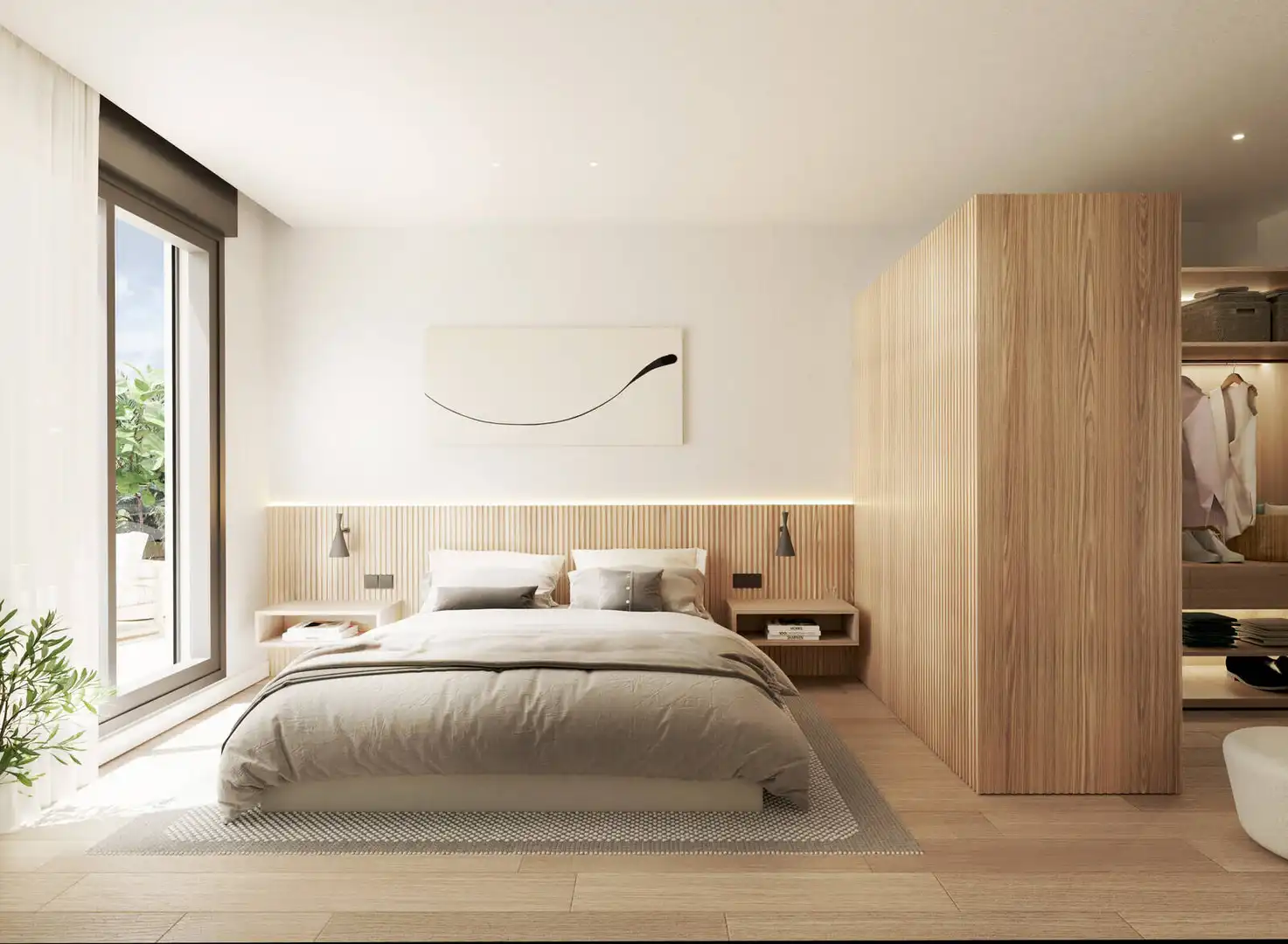 Schlafzimmer von Wohnungen zum Verkauf in Málaga mit Klimaanlage, Terrasse und Abstellraum