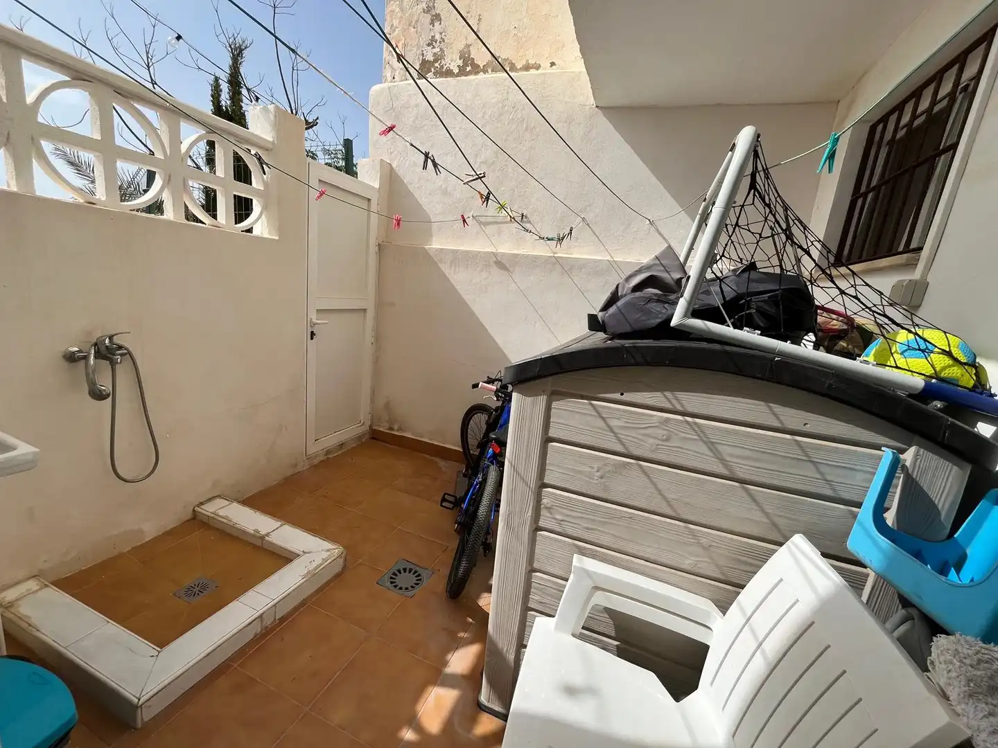 Terrassa de Casa adosada de lloguer en La Manga del Mar Menor amb Aire condicionat, Moblat i Balcó