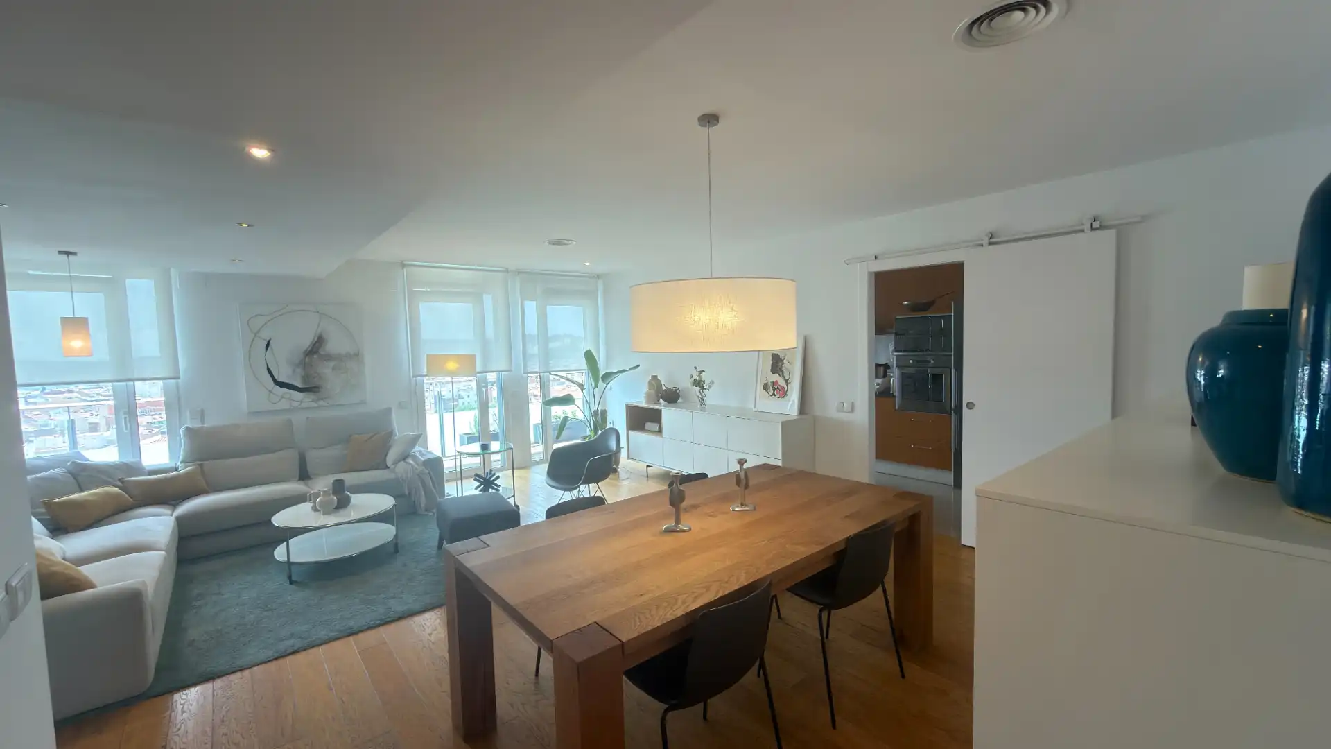 Dining room of Flat for sale in Terrassa  with Air Conditioner, Heating and Parquet flooring