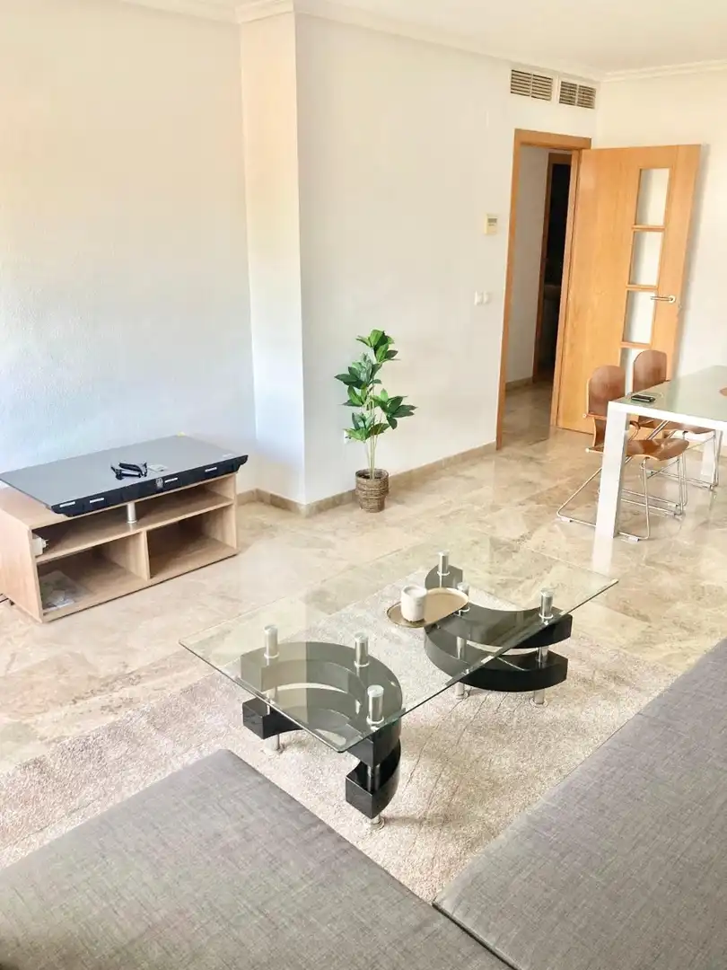 Wohnzimmer von Wohnungen zur Miete in Sant Joan d'Alacant mit Klimaanlage, Heizung und Möbliert