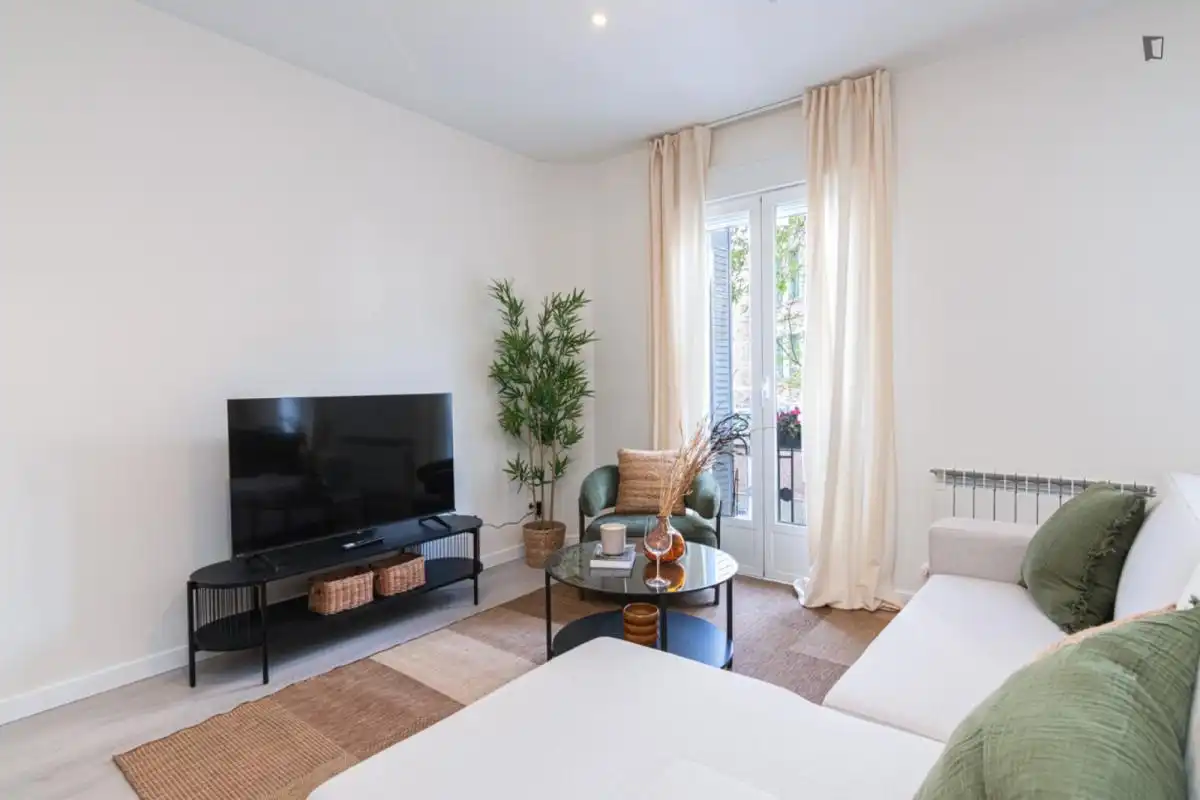 Wohnzimmer von Wohnungen zur Miete in Madrid mit Klimaanlage, Heizung und Möbliert