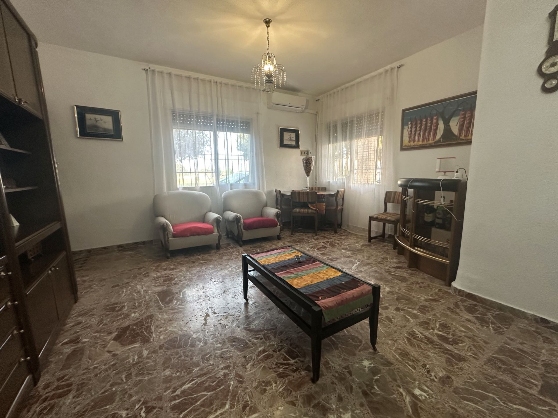Sala d'estar de Casa adosada en venda en Cartagena amb Aire condicionat, Jardí privat i Terrassa