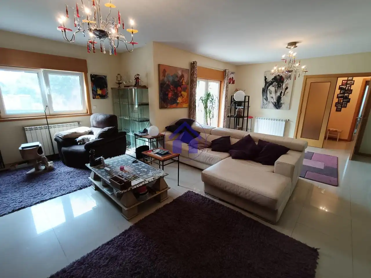 Sala de estar de Casa o chalet en venta en Tui con Calefacción, Jardín privado y Parquet