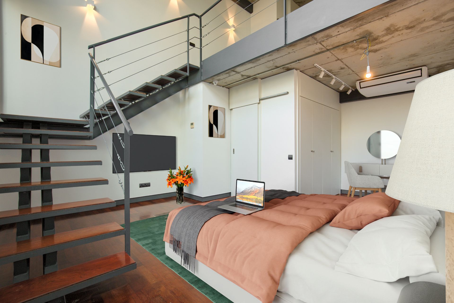 Bedroom of Duplex to rent in Alcobendas  with Air Conditioner, Heating and Parquet flooring