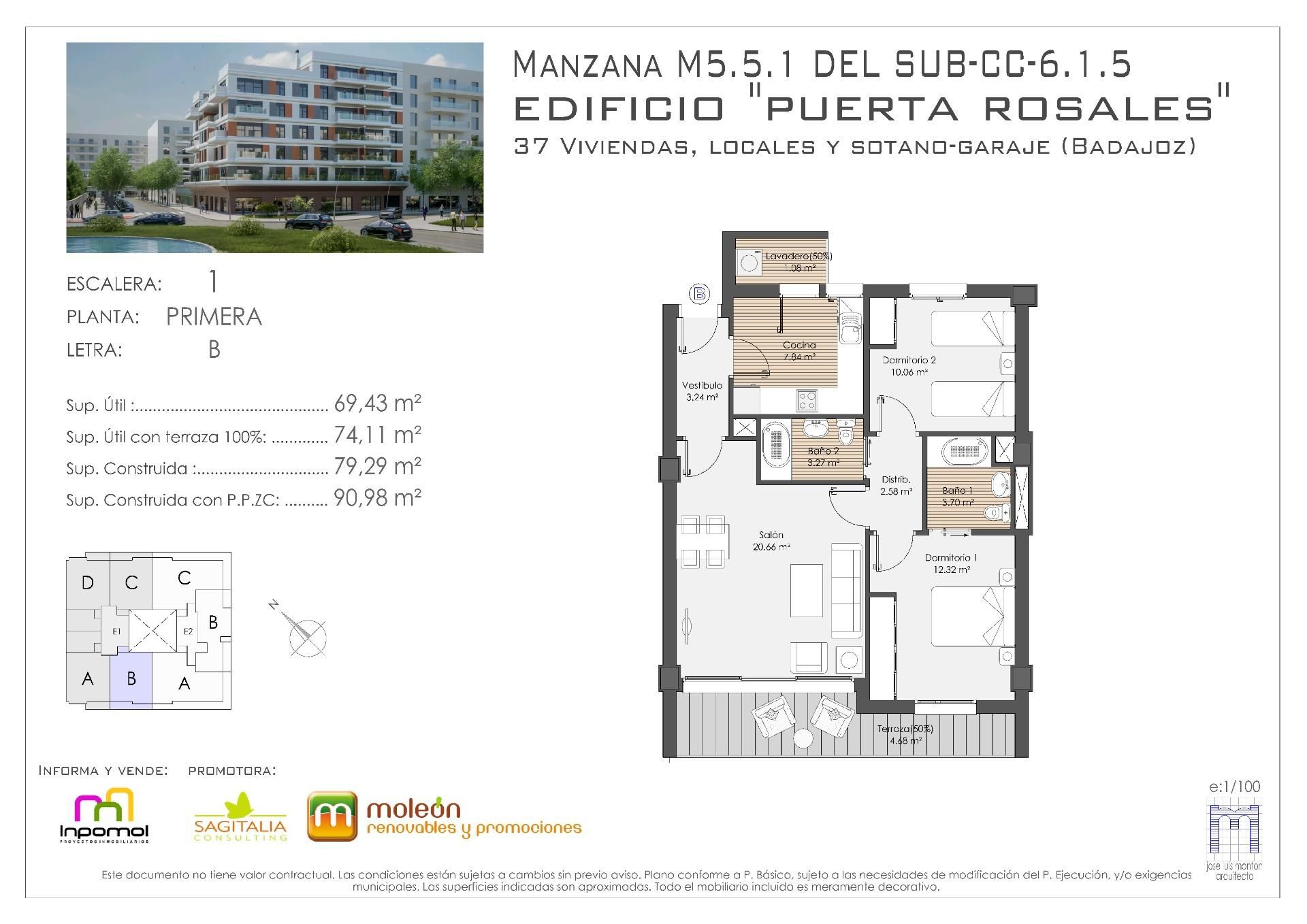 Apartment for sale in Badajoz Capital  with Air Conditioner, Heating and Private garden
