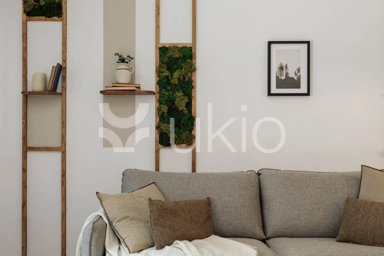 Sala de estar de Apartamento de alquiler en Barcelona con Aire acondicionado, Calefacción y Amueblado