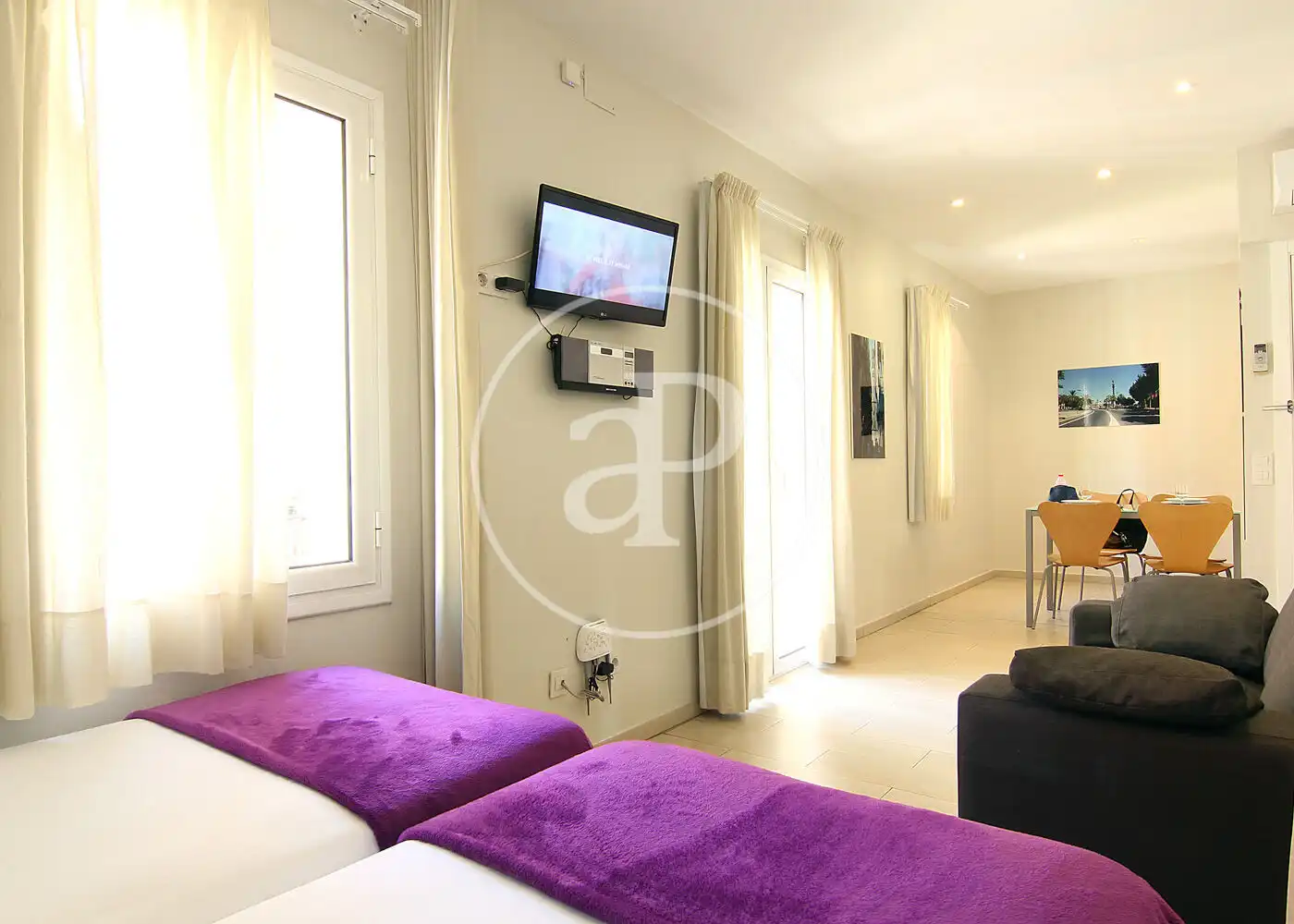 Schlafzimmer von Wohnung zum Verkauf in Barcelona mit Klimaanlage, Heizung und Möbliert