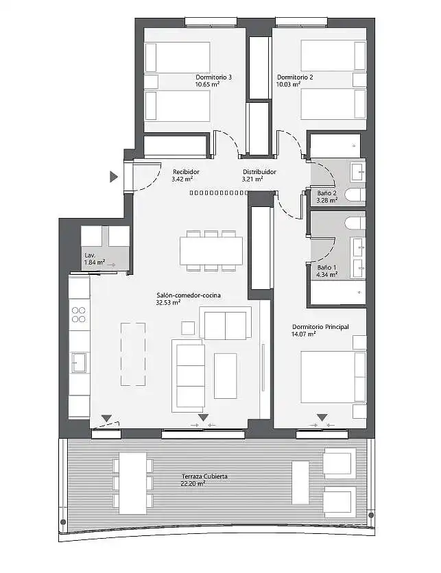 Apartamento con ascensor en venta en Diseminados, imagen 20