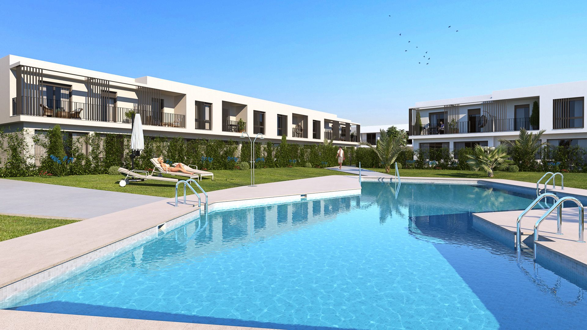 Swimming pool of Single-family semi-detached for sale in San Roque  with Air Conditioner, Swimming Pool and Community pool