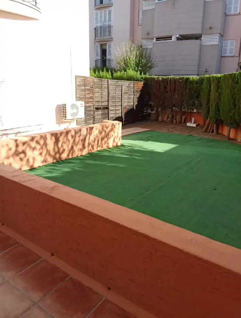 Garten von Wohnung zur Miete in Calvià mit Klimaanlage, Terrasse und Ofen