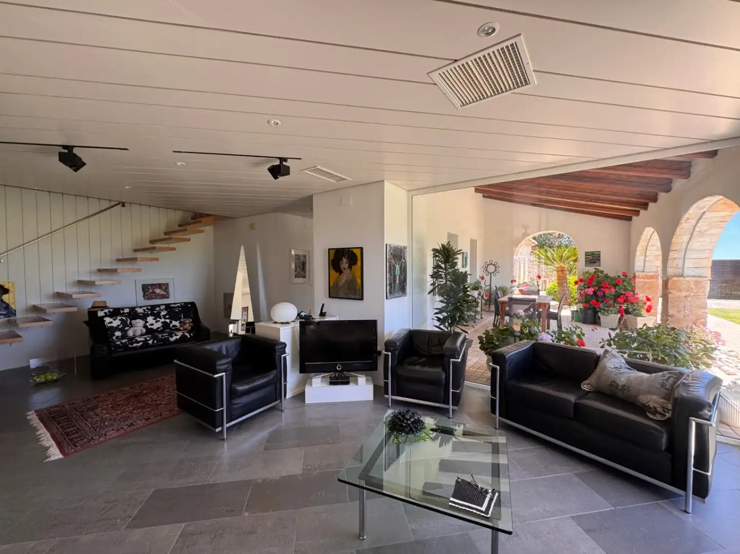 Sala de estar de Finca rústica en venta en Benissa con Aire acondicionado, Calefacción y Jardín privado