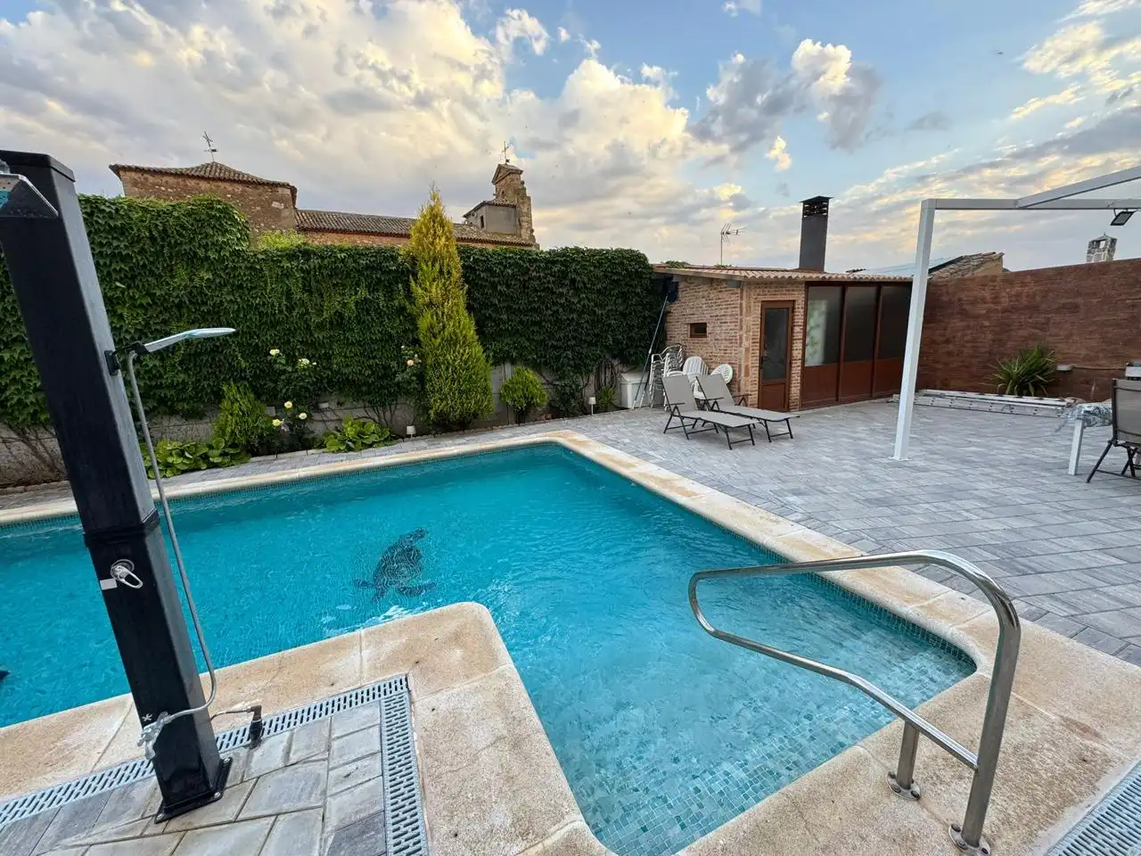 Swimming pool of Houses for sale in Hontecillas  with Air Conditioner, Private garden and Terrace
