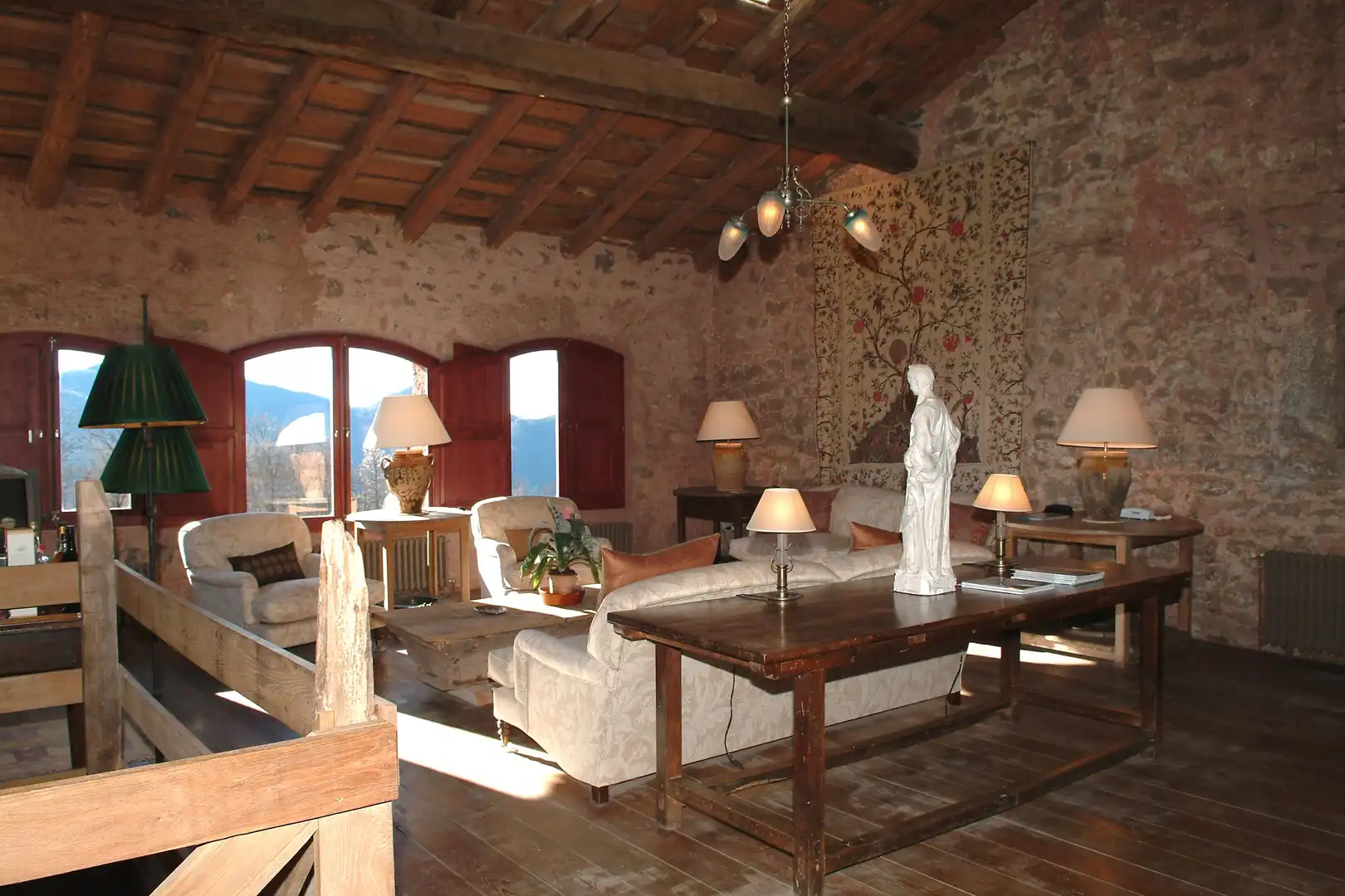 Sala de estar de Finca rústica en venta en Camprodon con Calefacción, Jardín privado y Terraza