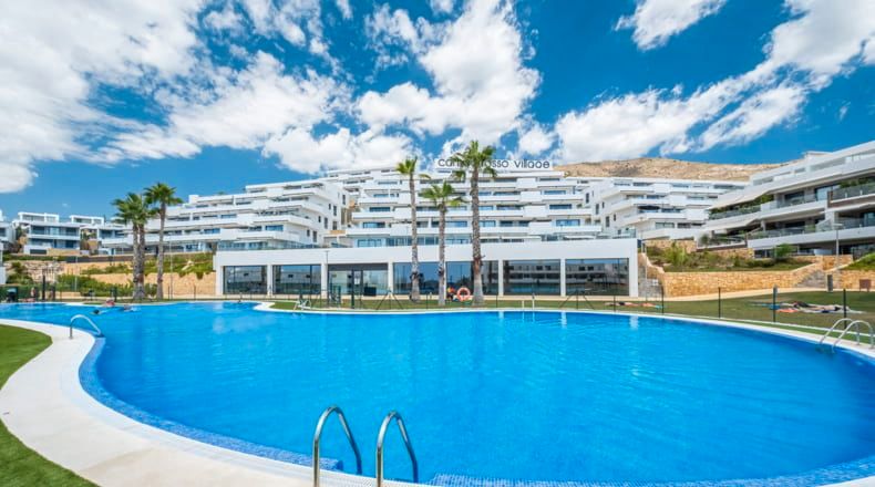 Vista exterior de Planta baja en venta en Finestrat con Aire acondicionado, Terraza y Horno