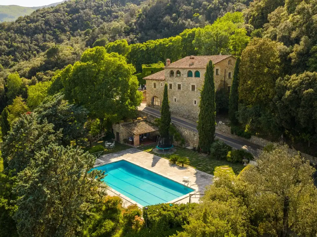 Piscina de Finca rústica en venta en Amer con Aire acondicionado