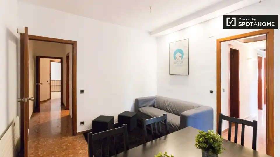 Living room of Flat for share in Barcelona  with Air Conditioner, Heating and Furnished