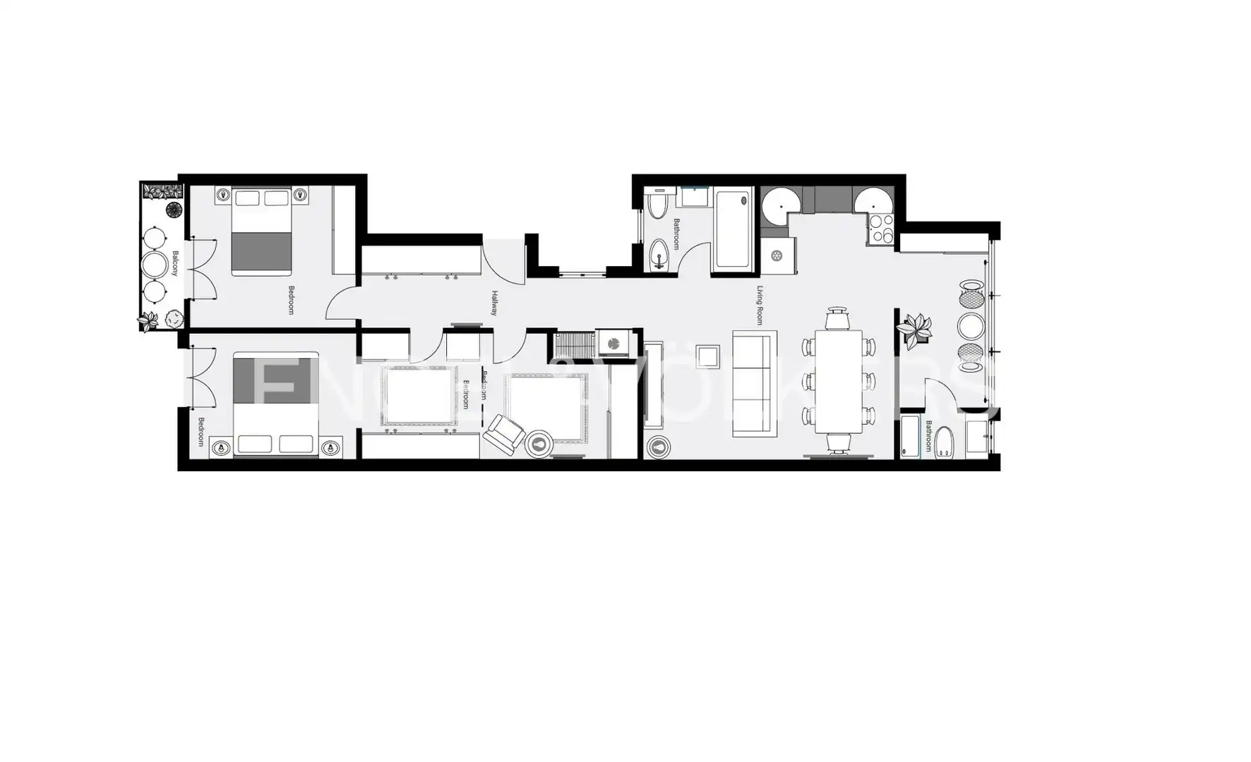 Schlafzimmer von Wohnung zum Verkauf in Barcelona mit Klimaanlage, Heizung und Abstellraum