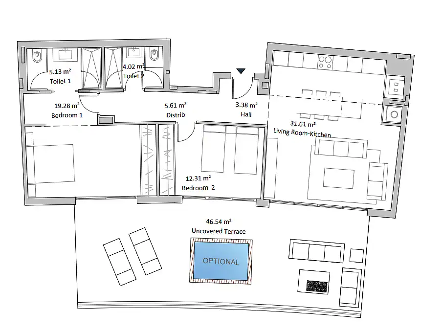 Apartament amb terrassa en venda a Torreblanca del Sol, imagen 18