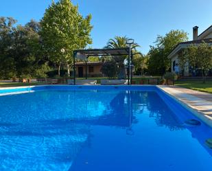 Swimming pool of House or chalet for sale in Badajoz Capital  with Air Conditioner, Terrace and Swimming Pool