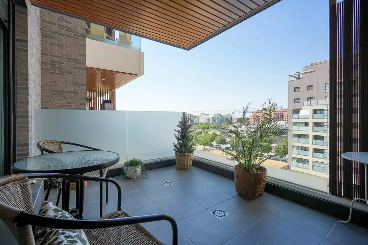 Terrace of Flat for sale in Madrid  with Air Conditioner, Heating and Private garden