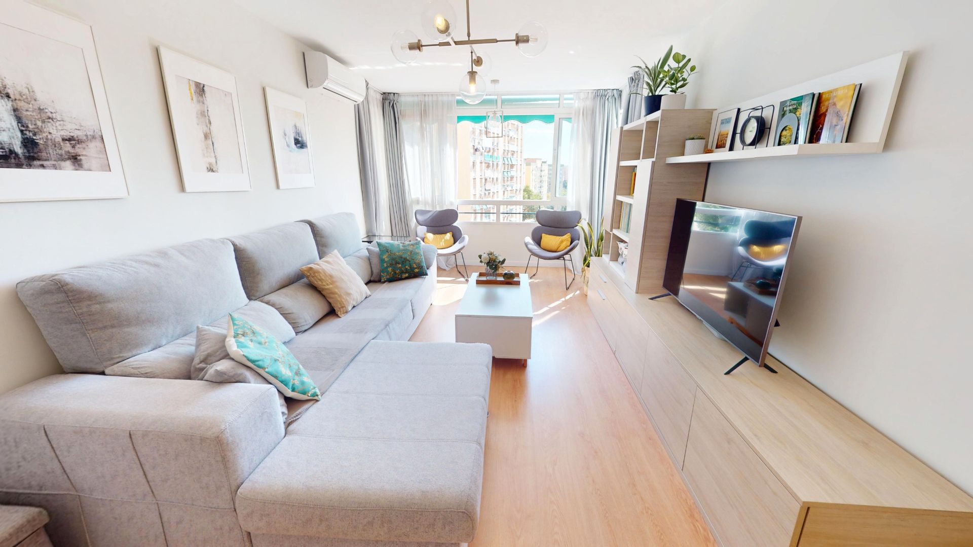 Sala d'estar de Pis en venda en Málaga Capital amb Aire condicionat, Calefacció i Parquet