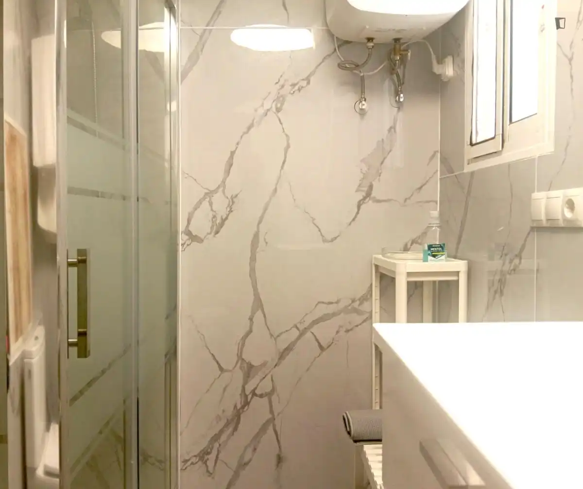 Bany de Apartament de lloguer en Las Palmas de Gran Canaria amb Moblat, Rentadora i Microones