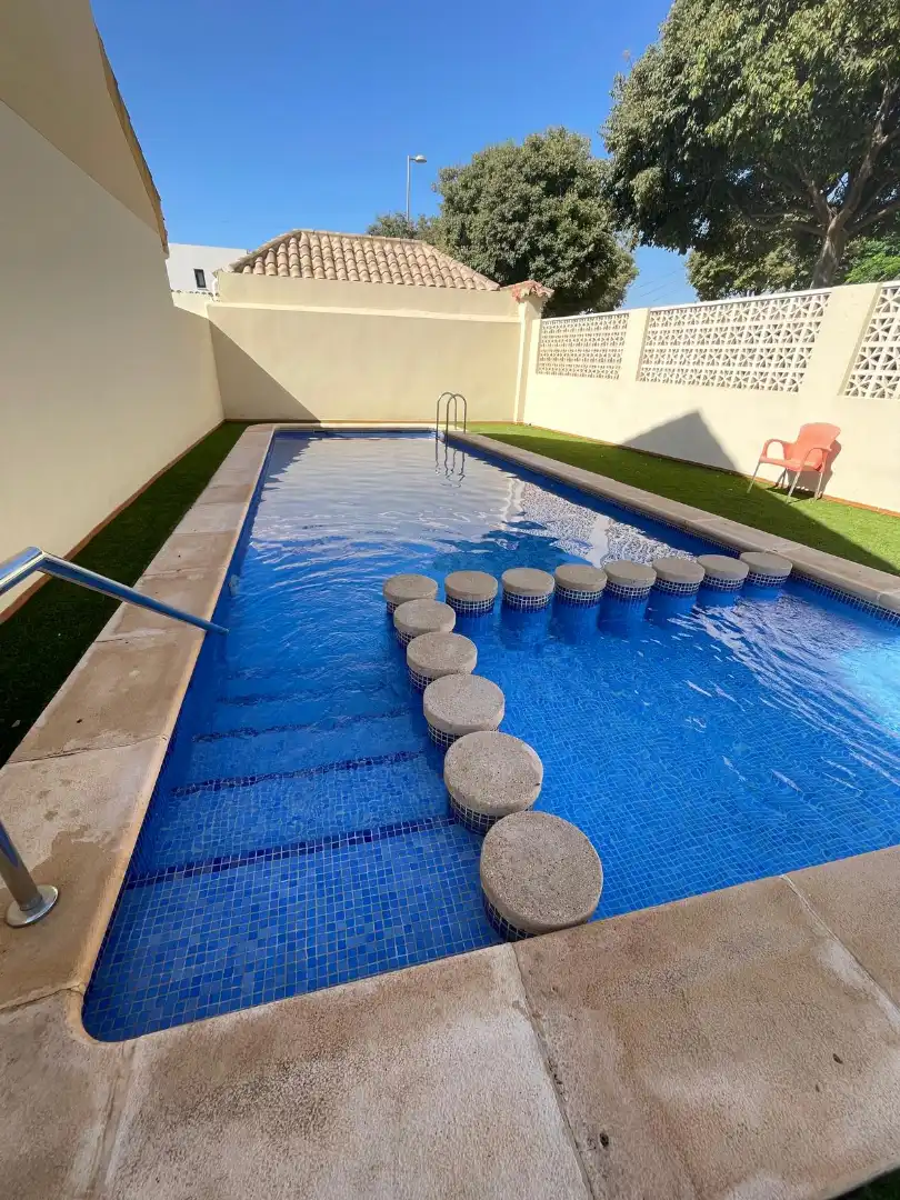 Piscina de Casa o xalet en venda en San Javier amb Jardí privat, Terrassa i Moblat